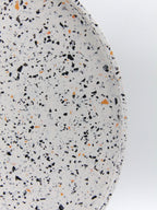 Large Rustic Terrazzo Round Jesmonite Tray