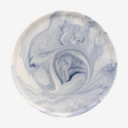 Large Grey Marble-Effect Round Tray
