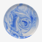 Blue Marble Round Jesmonite Tray