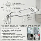 Ultra-Slim Adjustable Water Manual Bidet