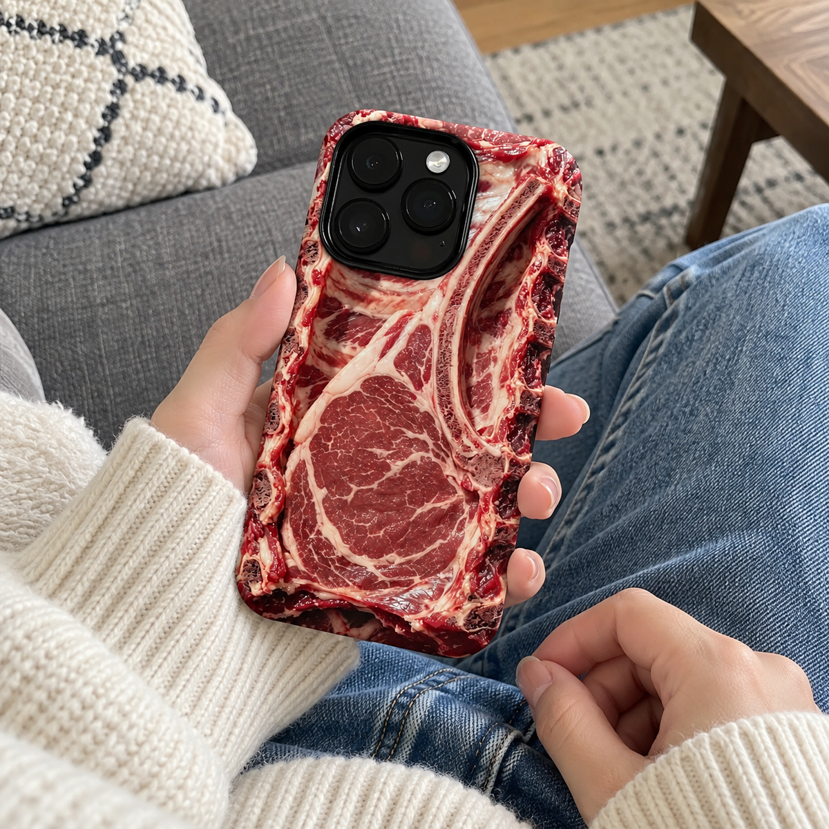 Raw Steak Phone Case