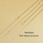 Elegant Flat Link Gold Chain