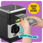 Electronic ATM Piggy Bank — Digital Display, Password Protected, Coin Slot, Bill Feeder, Realistic Sounds, Kids Gift