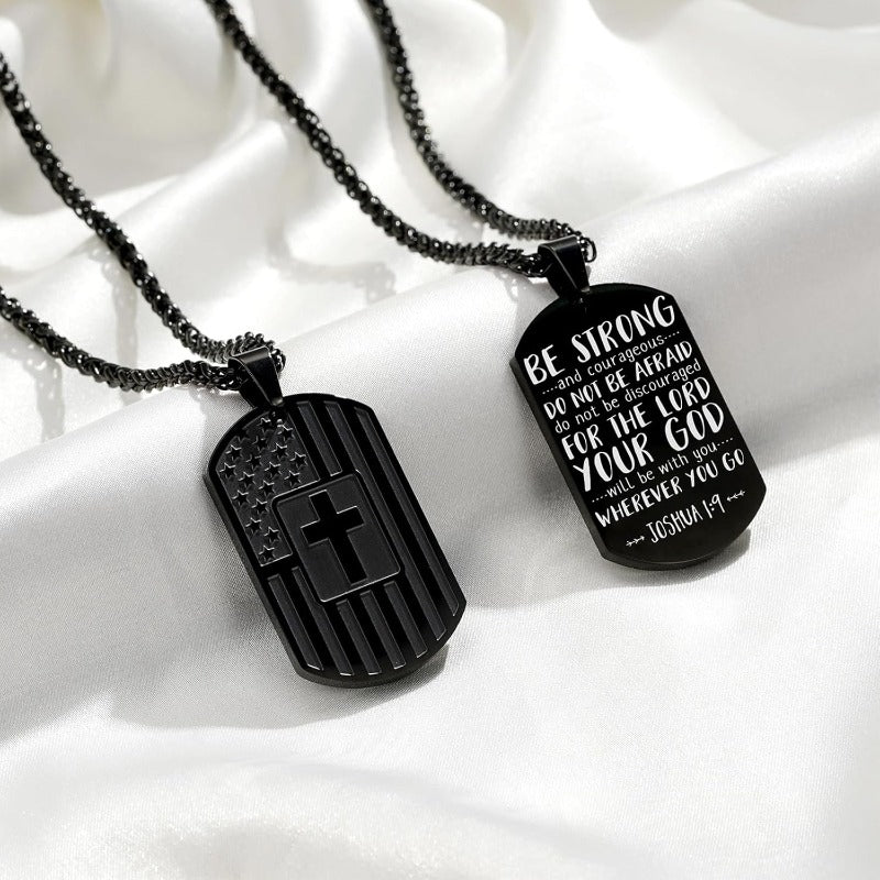 Be Strong Courageous Necklace