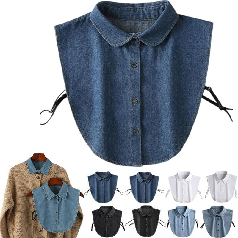 Breathable Denim Detachable Collar