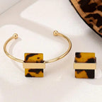 Bold Leopard Gold Statement Set
