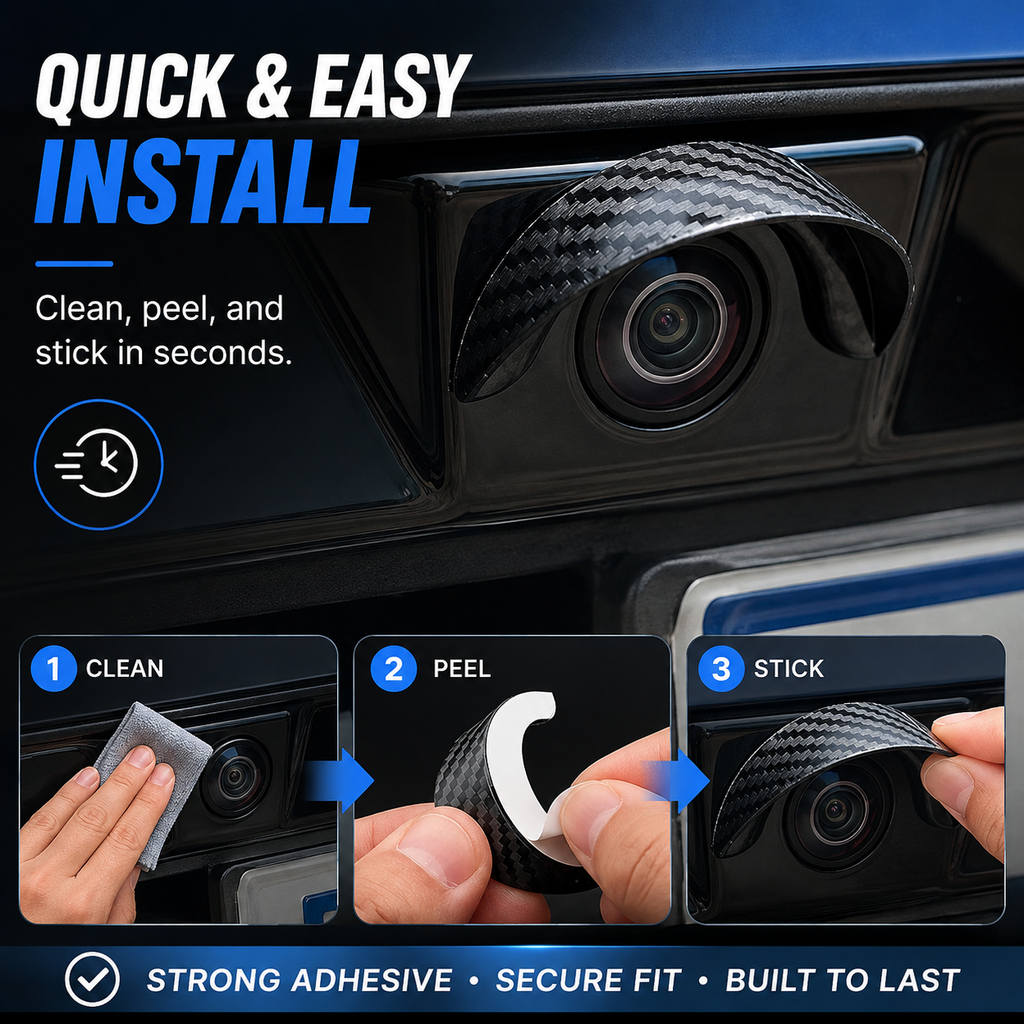 Four-piece car camera rain cover set