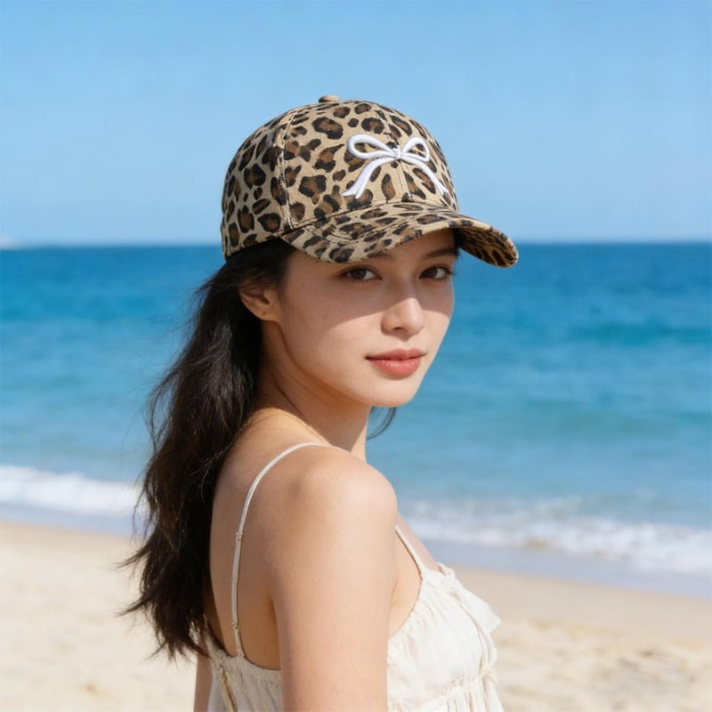 Trendy Leopard Bow Cap