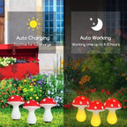 Whimsical Solar Mushroom Lights