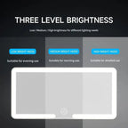 LED Car Sun Visor Mirror Light — Dimmable, Rechargeable, Touch Control, Portable, Universal Fit, USB Powered