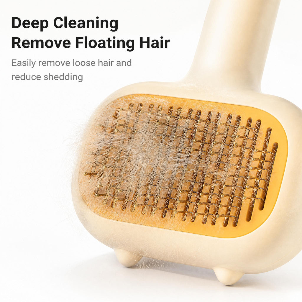 Satsus Duck Brush — Self-Cleaning Slicker for Cats & Dogs