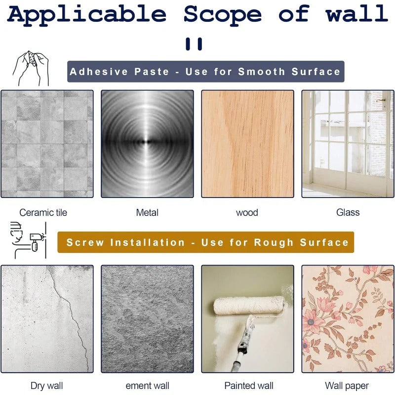 Nail-Free Adjustable Curtain Rod Bracket Holders – Drill-Free & Wall-Safe