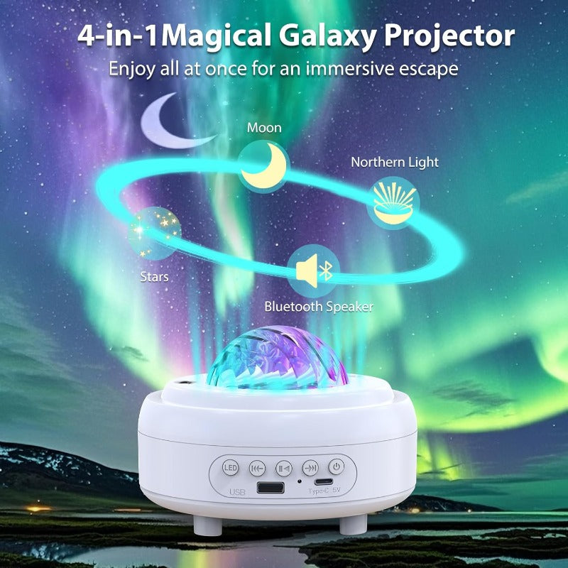 Cordless UFO Galaxy Projector