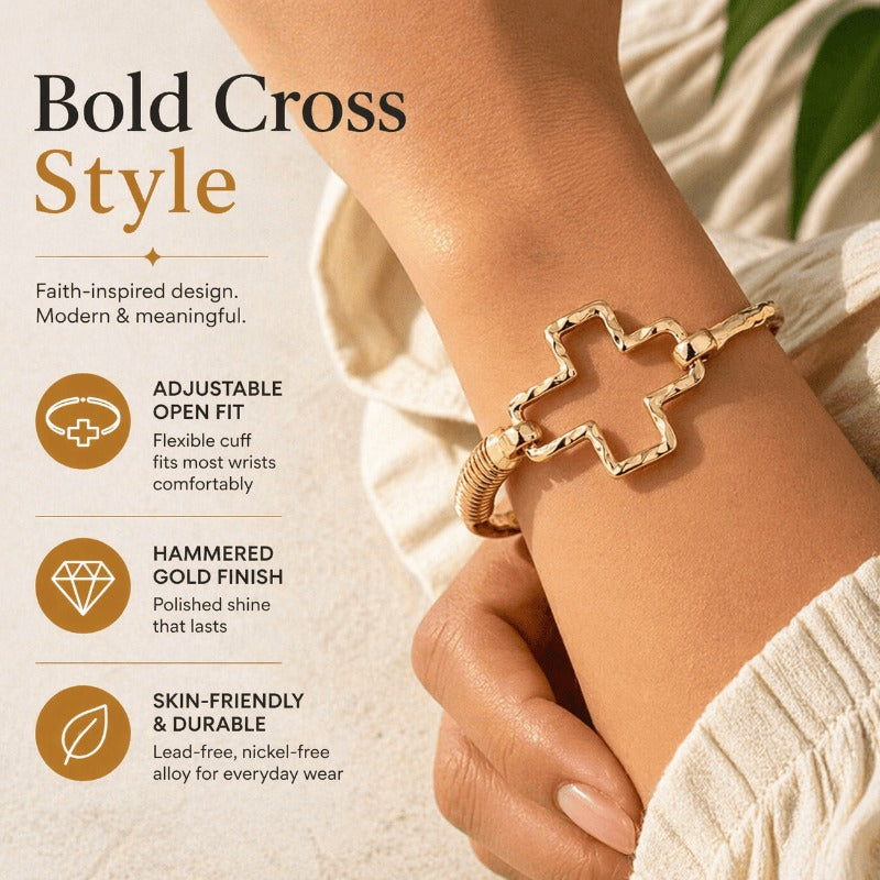 Artisan Textured Cross Cuff