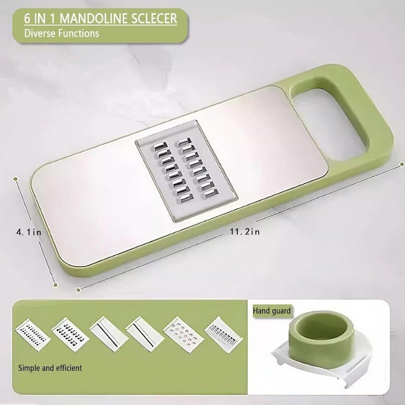 Woyuosn 6-in-1 SafePrep Mandoline Slicer