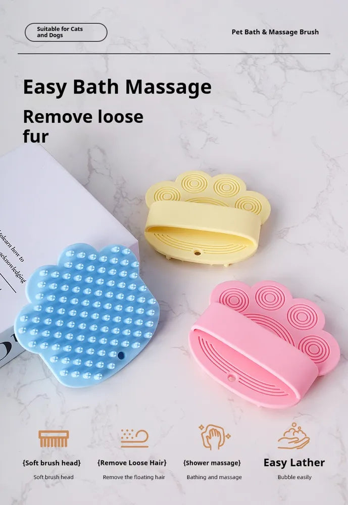 Satsus Bath Brush — Soothing Rubber Shampoo Scrubber