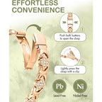 GlamClover Infinity Clover Copper Magnetic Bracelet with Adjuster