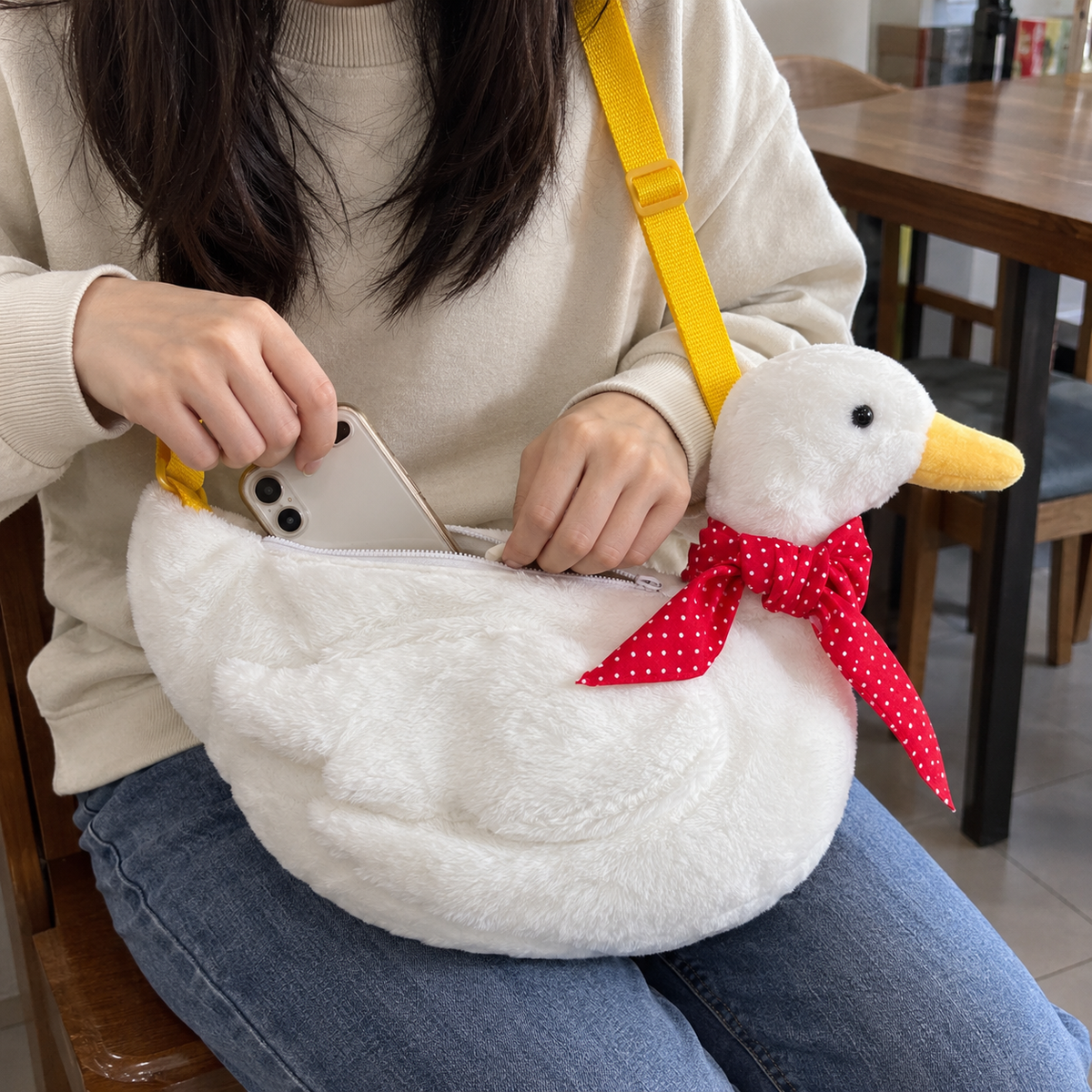Silly Goose Plush Shoulder Bag
