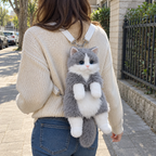 Never Let Go Cat Plush Backpack