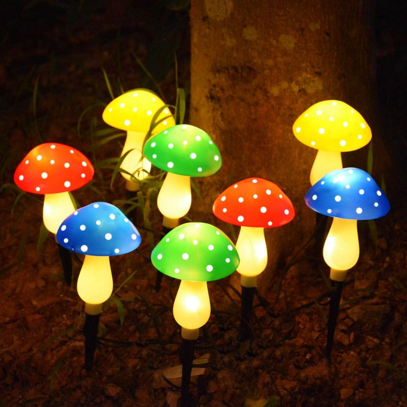 Whimsical Solar Mushroom Lights