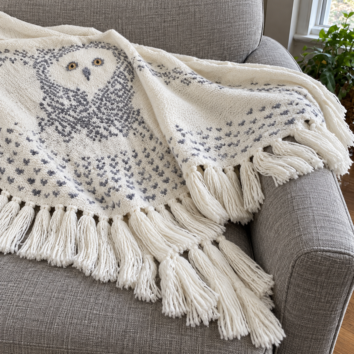 Night Owl Cozy Knitted Shawl