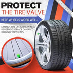 Glow-in-the-Dark Car Tire Valve Cap Set - Durable, Easy-to-Install, No-Tool-Required Accessories for Safe Night Driving - Perfect for Most Vehicle Tires