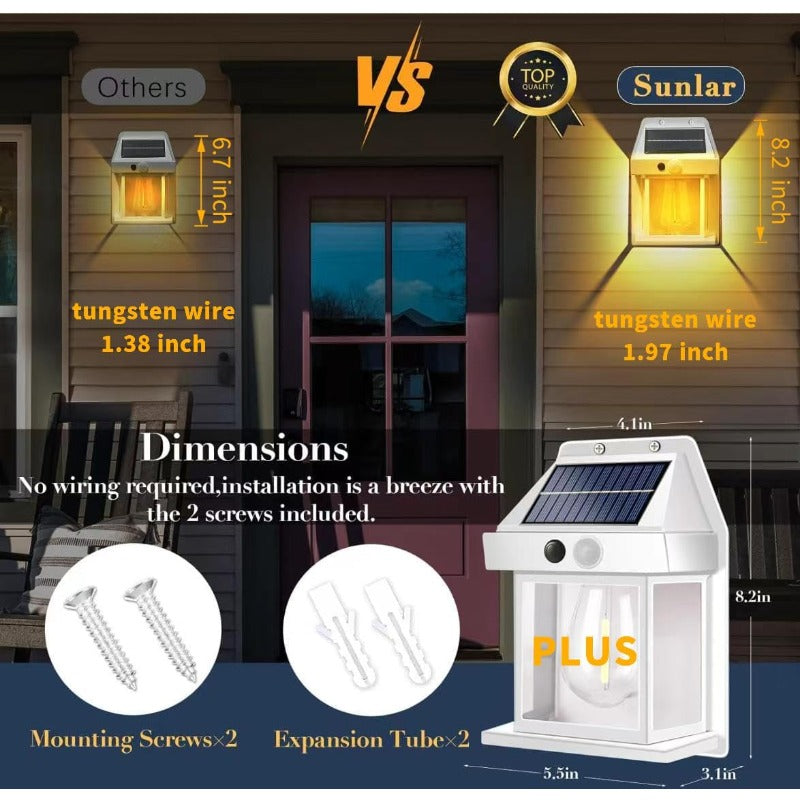 Weatherproof Outdoor Solar Sconce