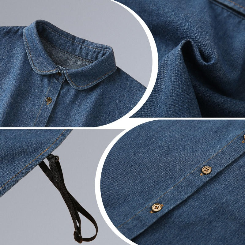 Breathable Denim Detachable Collar