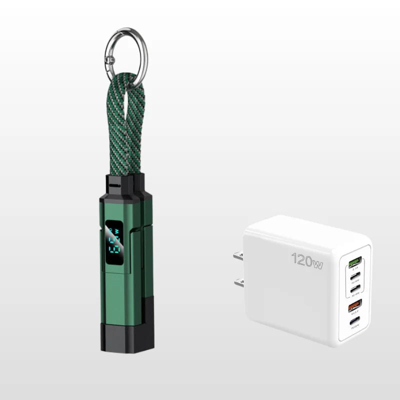 4-in-1 Digital Display Keychain Charging Cable