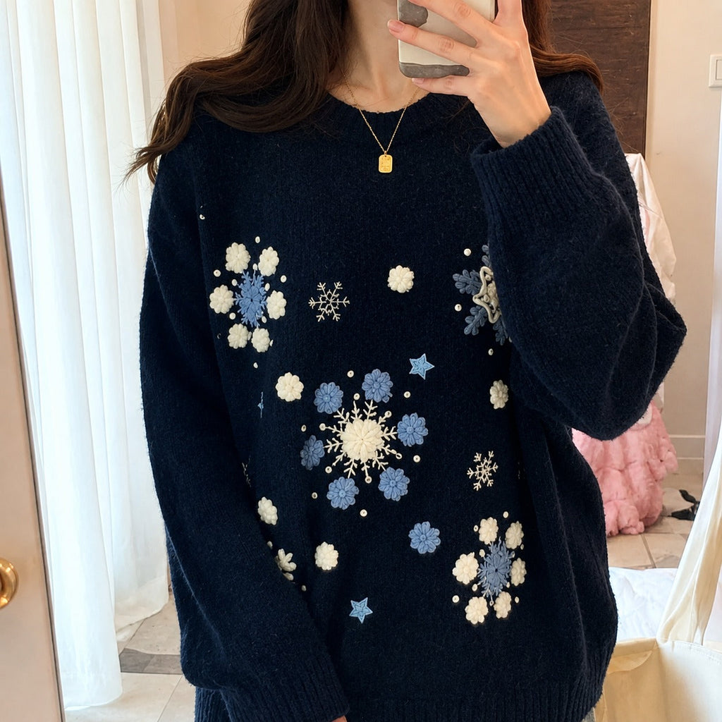 Christmas Village Plush Sweater