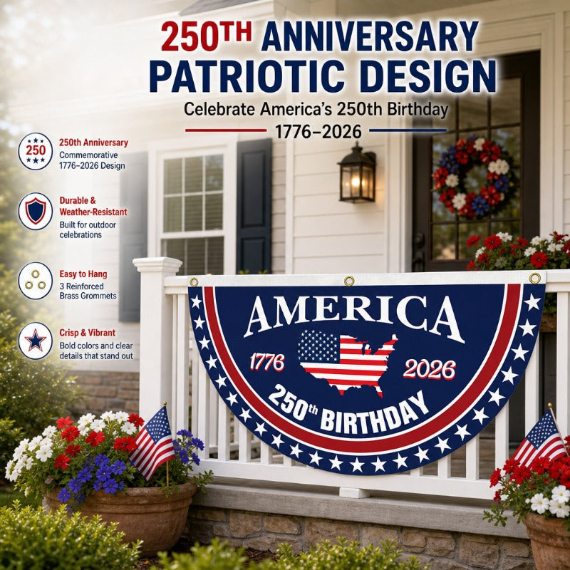 America 250 Celebration Fan Flag