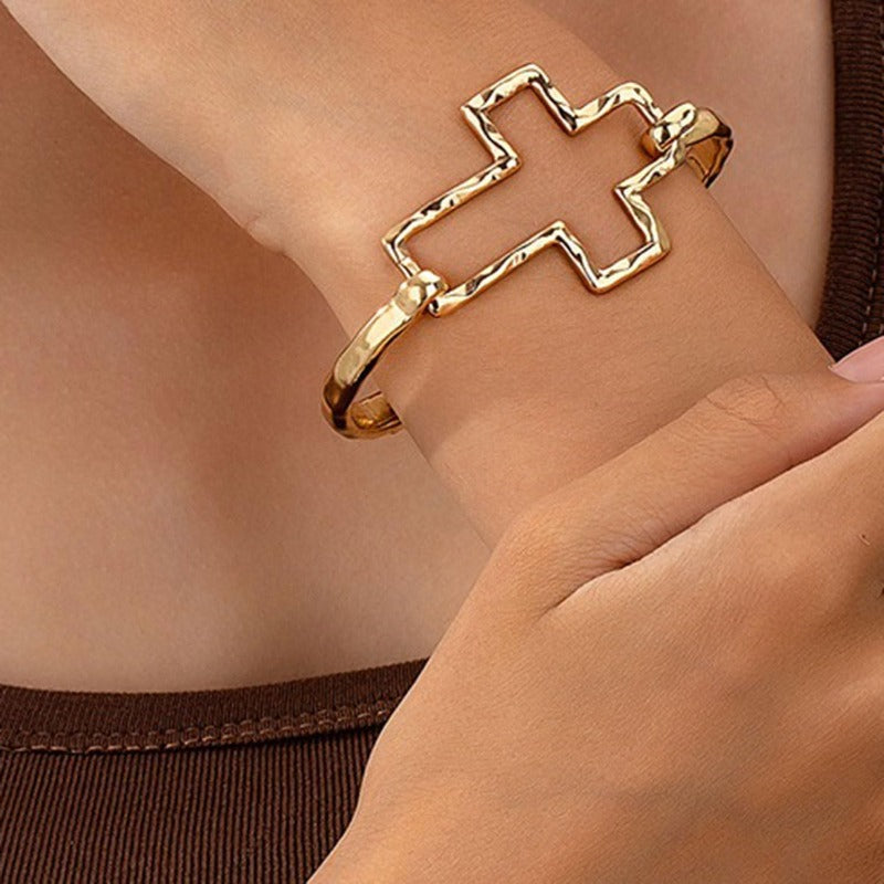 Artisan Textured Cross Cuff