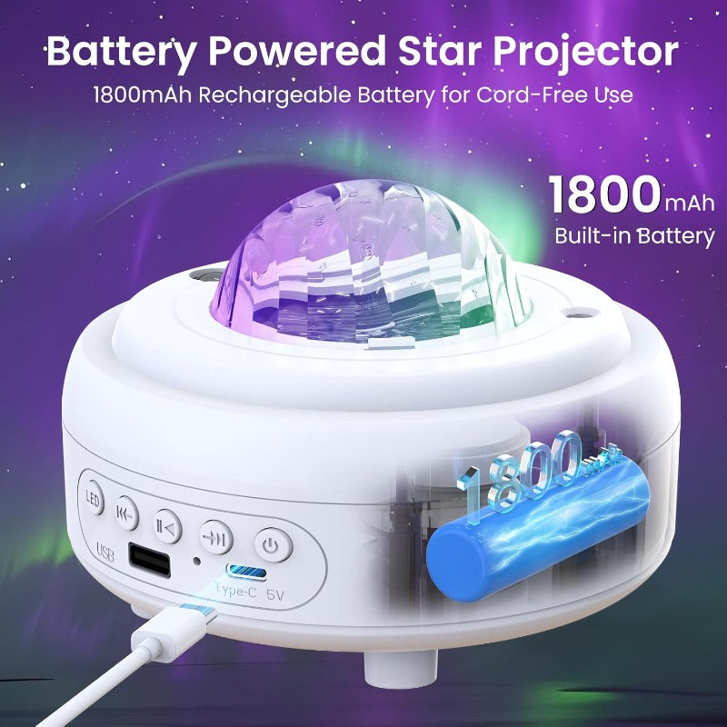 Cordless UFO Galaxy Projector