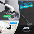 Cordless Electric Spin Scrubber — Rechargeable Power Cleaning, Handheld, Adjustable, Extendable, Multi-Surface