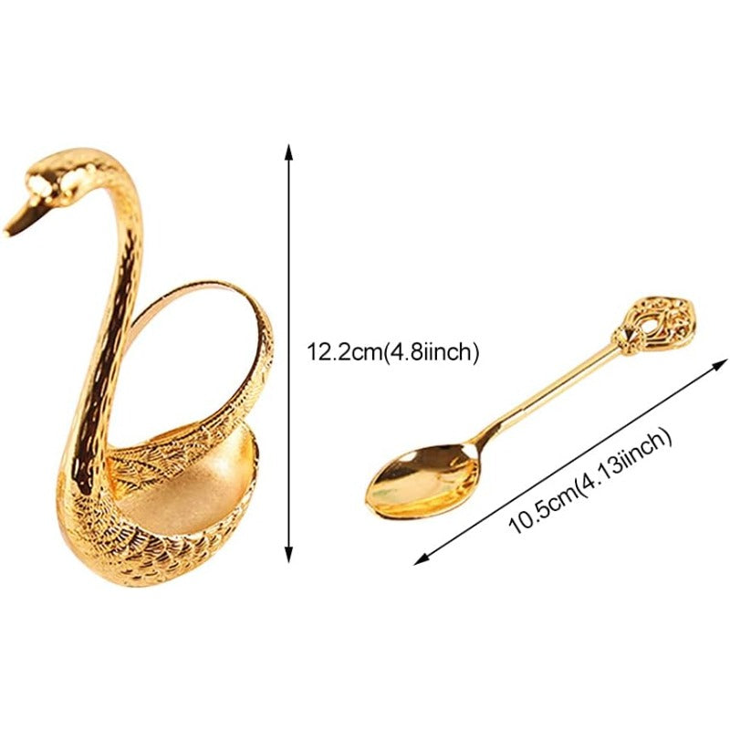 Elegant Swan Spoon Set