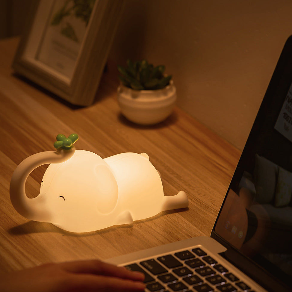 Satsus® Squishy Silicone Flying Elephant LED Night Light - Perfect Gift for Kids and Girls
