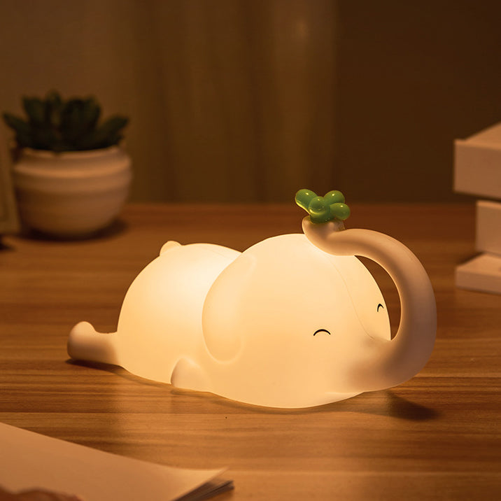 Satsus® Squishy Silicone Flying Elephant LED Night Light - Perfect Gift for Kids and Girls