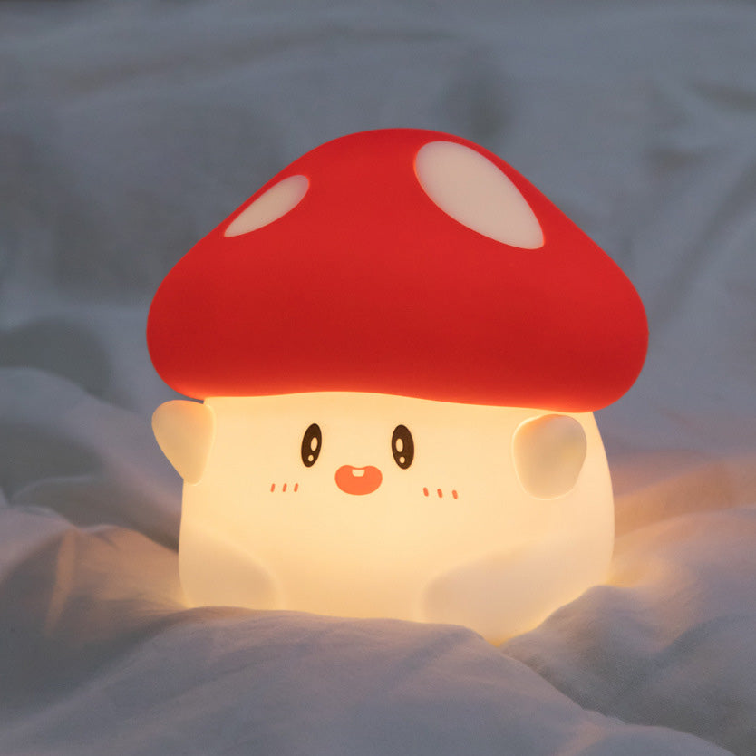 Satsus® Squishy Silicone Adorable Mushroom LED Night Light - Perfect Gift for Kids and Girls