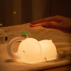 Satsus® Squishy Silicone Flying Elephant LED Night Light - Perfect Gift for Kids and Girls