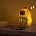 Satsus® Squishy Silicone Capybara Alarm Clock LED Night Light - Perfect Gift for Kids and Girls