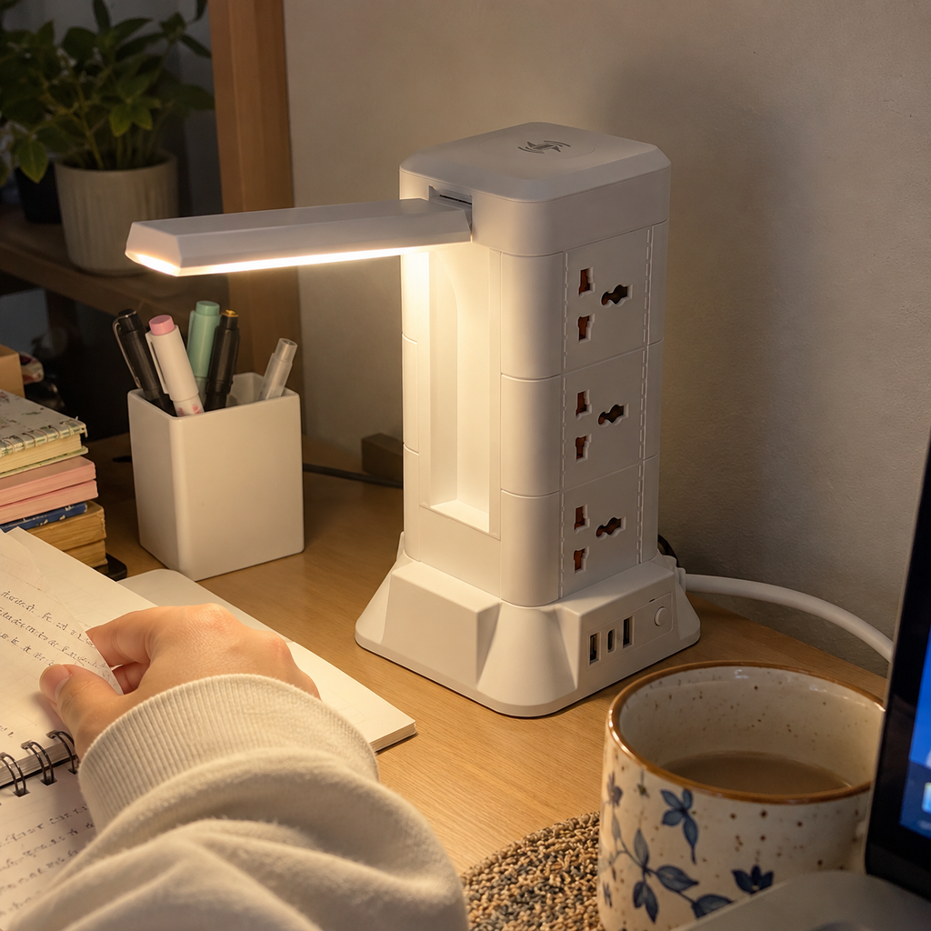 Desk Hero Lamp and Charging Tower