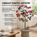 Outdoors Wind Spinners with Decorative Flowers