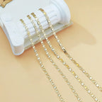 Elegant Flat Link Gold Chain