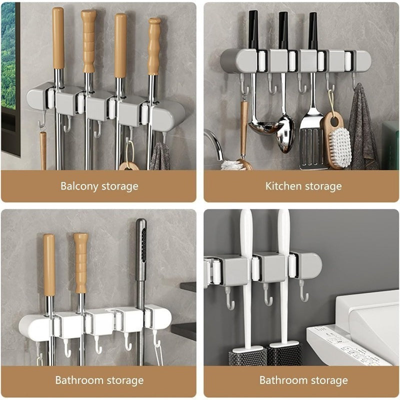 Drill-Free Wall Mop Holder