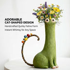 Whimsical Cat Bud Vase