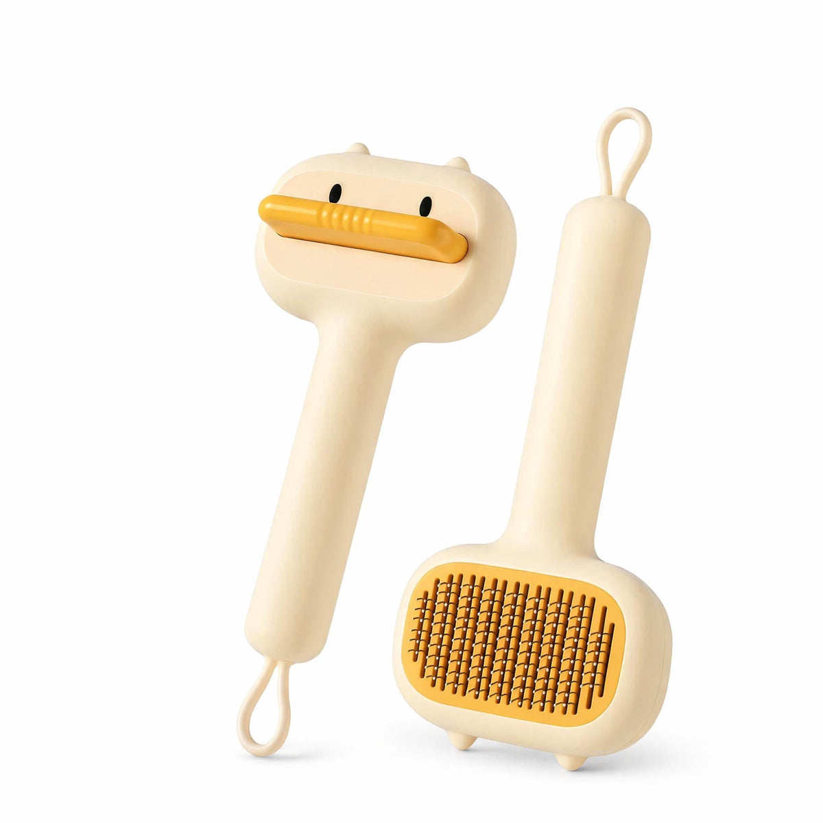 Satsus Duck Brush — Self-Cleaning Slicker for Cats & Dogs