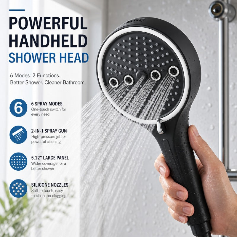6-Mode High Pressure Shower