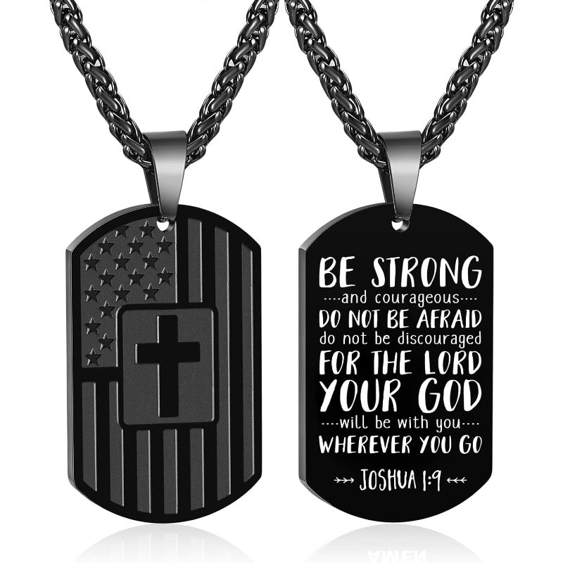 Be Strong Courageous Necklace