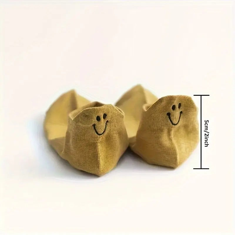 Non-Slip Smiley Tab Socks