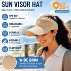 UPF 50+ Wide Brim Visor